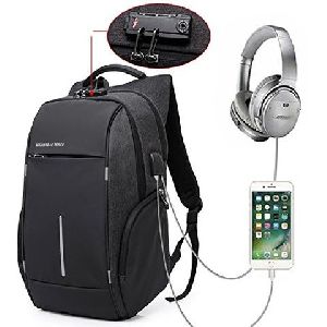 Anti Theft Laptop Bag Headphone with USB and AUX