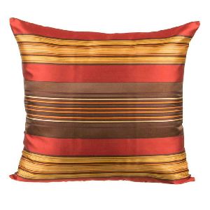 Silk woven stripe cushion cover
