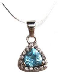 Diamond Studded Silver Pendant