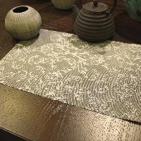 crochet beaded table place mat