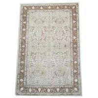 Hand Knotted Wool & Silk Carpet -09