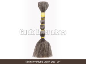 Indian Human Hair Non Remy Grey