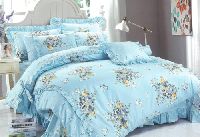 Petal Soft Orchid Floral King Size Cotton Bed Sheet