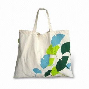 White Printed Cotton Bag