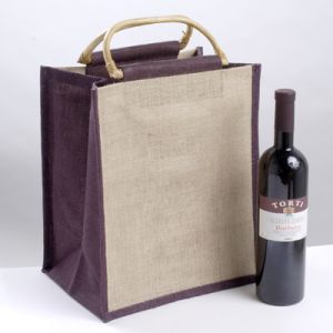 wine bottle jute bag