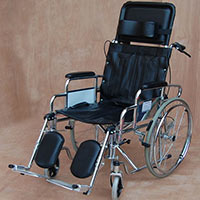 Wheel Chair Folding Recline Back Super Dlx
