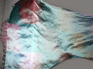 Ladies Casual Wear Blue Printed Silk Stoles