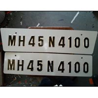 Embossed Number Plates