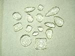 Natural Crystal quartz Faceted Cabochons