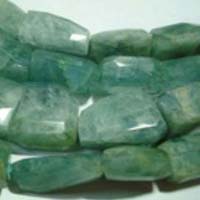 Semi Precious Stone aquamarine faceted nugget beads