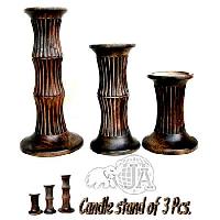 Wooden Candle Stand - 003