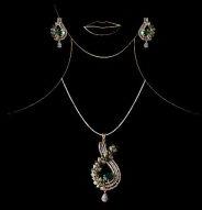 American Diamond Pendant Set