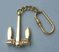 nautical solid brass keychain