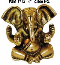 Brass Ganesh Statue- Gs- 07