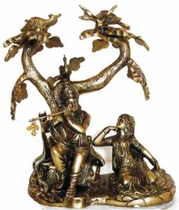 BRK-05 brass radha krishna statue