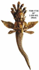 BWH - 15 Brass Wall Hangings (Naagkanya)