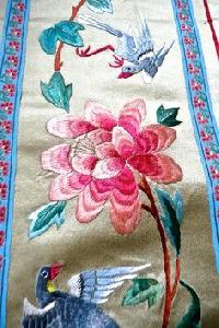 hand embroidered silk