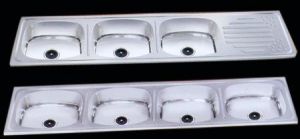 Three Bowl Drain kitchen sink