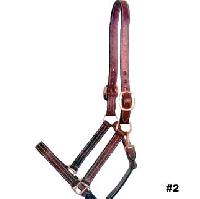 HL - 2 3 Track Buckles Leather Halter