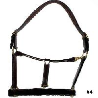 HL - 4 Padded One Adjustable Buckle Leather Halter