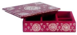 pink wooden decorative box