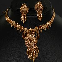 gold plate necklace set