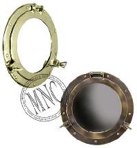 Solid Brass Porthole Mirror