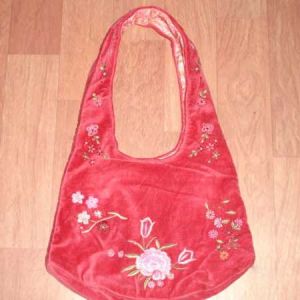 Ladies Cotton Velvet Handbags 03