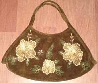 Ladies Cotton Velvet Handbags 04