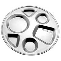 Stainless Steel Compartment Tray (round) Plate Dish