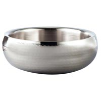 Stainless Hammered Double Wall Bowl
