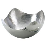 Stainless Steel Hammered Fruit Serving Bowl