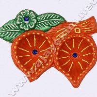 Clay Pair Leaf Diyas