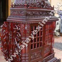 Hand Carved Wooden Temple