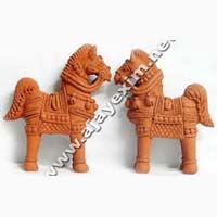 Terracotta Pair Horse Statues