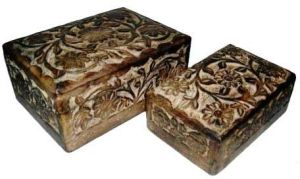 Carved Wooden Box