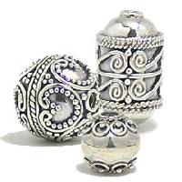 silver bali beads
