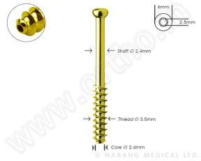 Cannulated Screws - Cortex Cannulated Screw 3.5mm Short Thread