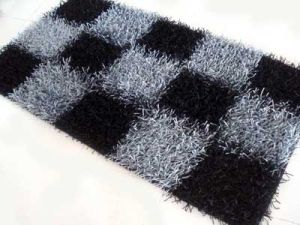 Polyester Shaggy Black Rug