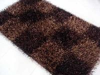 Polyester Shaggy Brown Rug