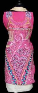 Pink Geomatrical Georgette Salwar Kameez