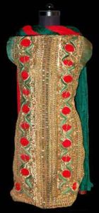 Red Green Achkan Salwar Kameez