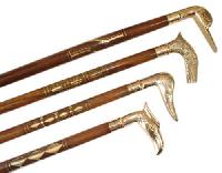 Wooden Handicraft (wooden & Brass Walking Stick)