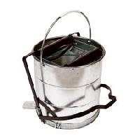 galvanised mop bucket