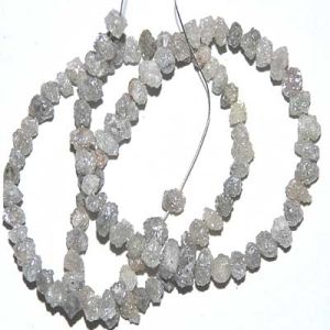 Natural White Rough Diamond Beads