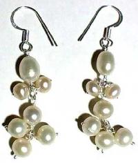 silver beaded earrings