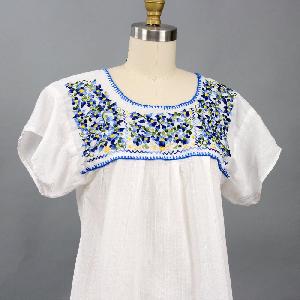 Embroidered Cotton Gauze top