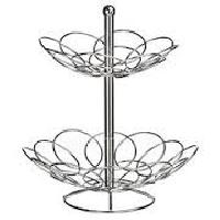 two tier bowl stand