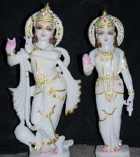 MRKS-03 Marble Radha Krishna Statues