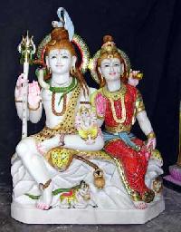 Marble Shiva Parvati Statues